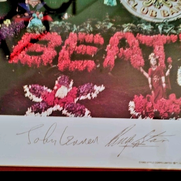💂‍♂️BEATLES Signed Print w/COA - Sgt. Pepper's Lonely Hearts Club Band L - Picture 3 of 8